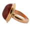 Bague 50 Bague vintage en or jaune 18 ct avec cabochon d’ambre 58 Facettes AN170 '(0789)