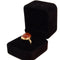 Bague 50 Bague vintage en or jaune 18 ct avec cabochon d’ambre 58 Facettes AN170 '(0789)