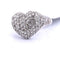 Bague 54 Bague cœur en or blanc 18 carats et diamants 58 Facettes