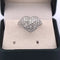 Bague 54 Bague cœur en or blanc 18 carats et diamants 58 Facettes