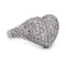 Bague 54 Bague en or blanc 18 carats en forme de cœur et diamants 58 Facettes AN76 (00519)