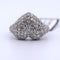 Bague 54 Bague cœur en or blanc 18 carats et diamants 58 Facettes