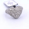 Bague 54 Bague cœur en or blanc 18 carats et diamants 58 Facettes