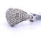 Bague 54 Bague cœur en or blanc 18 carats et diamants 58 Facettes