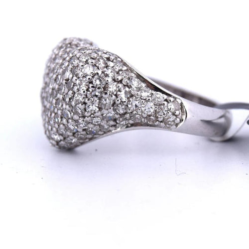 Bague 54 Bague cœur en or blanc 18 carats et diamants 58 Facettes
