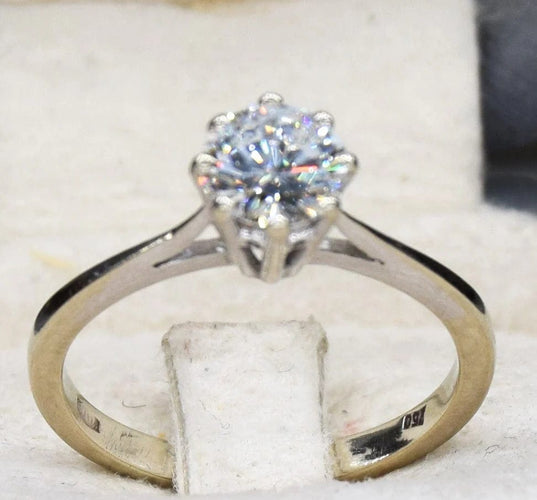 Bague 53 Bague solitaire en or blanc et diamant 58 Facettes AN180 '(5179)