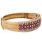 Bracelet Bracelet vintage en or jaune 18 ct, rubis et diamants 58 Facettes BR26 '(05259)