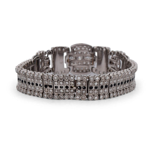 Bracelet Bracelet vintage en platine avec diamants 58 Facettes BR30 (00059)