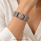 Bracelet Bracelet vintage en platine avec diamants 58 Facettes BR30 (00059)