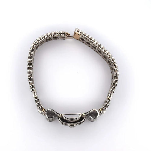 Bracelet Art Nouveau - Bracelet ancien en platine 950 et diamants 58 Facettes