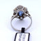 Bague 59 Bague ancienne en or 18 carats avec saphir et diamants 58 Facettes