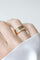 Bague 53 Bague - Bague bandeau lettre initiale L en or rose et platine 58 Facettes