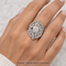 Bague 62 Bague vintage en or blanc 18 kt avec diamants 58 Facettes AN39 (00539)