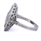 Bague 54 Bague Art déco en or blanc 18 carats, saphir et diamants 58 Facettes AN109 '(00019)