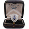 Bague 54 Bague Art déco en or blanc 18 carats, saphir et diamants 58 Facettes AN109 '(00019)