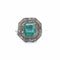 Bague 55 Bague Art déco en platine avec émeraude et diamants 58 Facettes