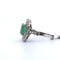 Bague 55 Bague Art déco en platine avec émeraude et diamants 58 Facettes