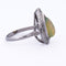 Bague 60 Bague Art déco en or blanc 18 ct avec opale et diamants 58 Facettes AN100 (0069)