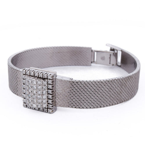 Montre Nobellux - Montre bracelet vintage en or blanc 18 ct et diamants 58 Facettes OR36 '(00949)