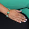 Bracelet Bracelet en or jaune 18 carats avec chrysoprase naturelle 58 Facettes BR46