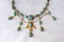 Collier Néo-égyptien - Collier ancien en or jaune et turquoises 58 Facettes