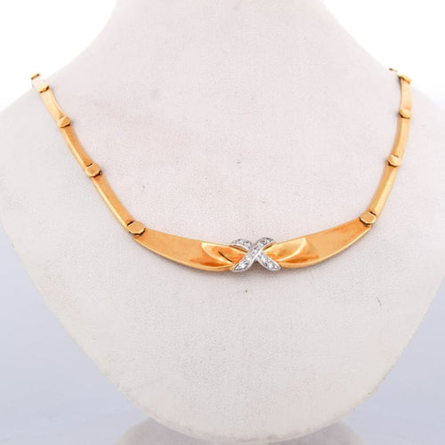 Collier Collier vintage - Collier en or jaune 18 ct et diamants 58 Facettes CL57 '(07119)