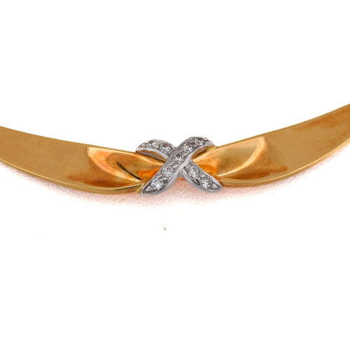 Collier Collier vintage - Collier en or jaune 18 ct et diamants 58 Facettes CL57 '(07119)