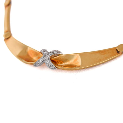 Collier Collier vintage - Collier en or jaune 18 ct et diamants 58 Facettes CL57 '(07119)