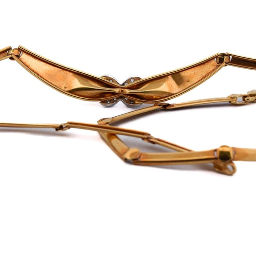 Collier Collier vintage - Collier en or jaune 18 ct et diamants 58 Facettes CL57 '(07119)