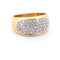 Bague 61 Bague cocktail années 1950 en or jaune 18 carats et diamants 58 Facettes