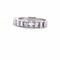 Bague 53 Bague demi-éternité vintage en or blanc 18 kt et diamants 58 Facettes AN362 (0079)