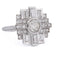 Bague 54 Bague Art déco en or blanc 18 kt avec diamants 58 Facettes AN388