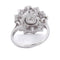 Bague 54 Bague Art déco en or blanc 18 kt avec diamants 58 Facettes AN388