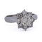 Bague 54 Bague vintage en or blanc 18 ct avec diamants 58 Facettes AN375 (00329)