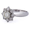 Bague 54 Bague vintage en or blanc 18 ct avec diamants 58 Facettes AN375 (00329)