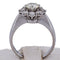 Bague 54 Bague vintage en or blanc 18 ct avec diamants 58 Facettes AN375 (00329)