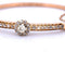 Bracelet Bracelet rigide vintage en or jaune 18 kt avec diamants 58 Facettes