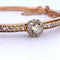 Bracelet Bracelet rigide vintage en or jaune 18 kt avec diamants 58 Facettes