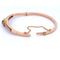 Bracelet Bracelet rigide vintage en or jaune 18 kt avec diamants 58 Facettes