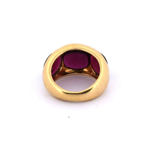 Bague 48 Bague vintage en or jaune 18 ct et tourmalines cabochon 58 Facettes AN448 ‘(00219)