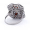 Bague 54 Bague en platine ornée de diamants et de corail 58 Facettes AN380
