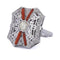 Bague 54 Bague en platine ornée de diamants et de corail 58 Facettes AN380
