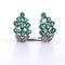 Boucles d'oreilles Boucles d'oreilles en platine avec émeraudes et diamants 58 Facettes
