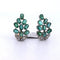 Boucles d'oreilles Boucles d'oreilles en platine avec émeraudes et diamants 58 Facettes