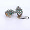 Boucles d'oreilles Boucles d'oreilles en platine avec émeraudes et diamants 58 Facettes