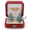 Boucles d'oreilles Boucles d'oreilles en platine avec émeraudes et diamants 58 Facettes