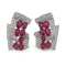 Boucles d'oreilles Boucles d'oreilles en platine, or jaune, rubis et diamants 58 Facettes OR157 (00929)