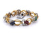 Bracelet Bracelet vintage en or jaune 18 carats avec diamants et pierres de couleur 58 Facettes BR100