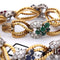 Bracelet Bracelet vintage en or jaune 18 carats avec diamants et pierres de couleur 58 Facettes BR100