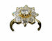 Bague 54.5 Bague marguerite en or jaune 18 carats et diamants 58 Facettes